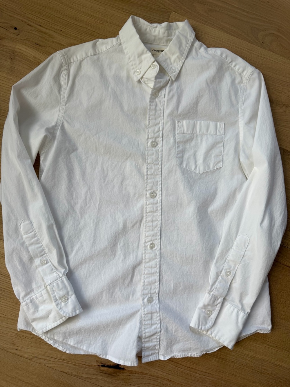 J.Crew Crewcuts Boys White Oxford Uniform Shirt Size 12